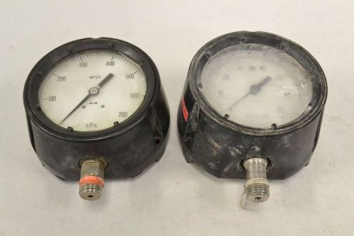 Lot 2 ashcroft bourdon 0-70/700kpa 316ss 4in dial 1/2in pressure gauge b302793 for sale