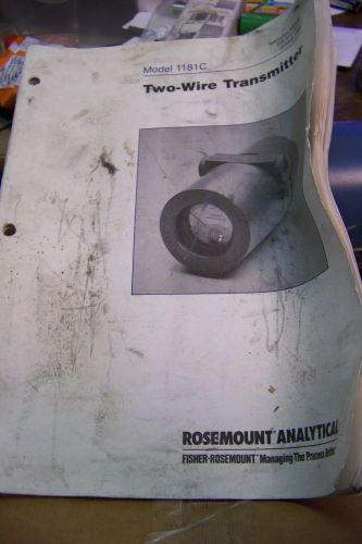 nos rosemount transmitter 1181c two wire transmitter