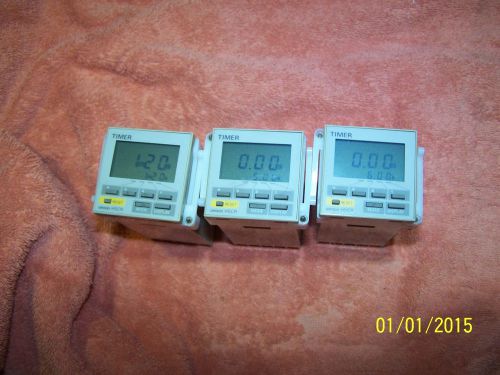 3 omron multifunction digital timers  h5cr-b  used for sale