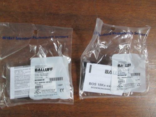 NEW Lot of 2 Balluff Photoelectric Sensor BOS00CW BLW 18KW-PA-1PP-S4-C