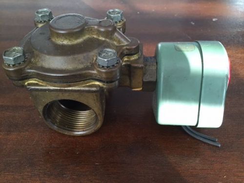 USED, NO BOX ASCO 8210D18 BRASS SOLENOID VALVE 1-1/4&#034;NPT  240V