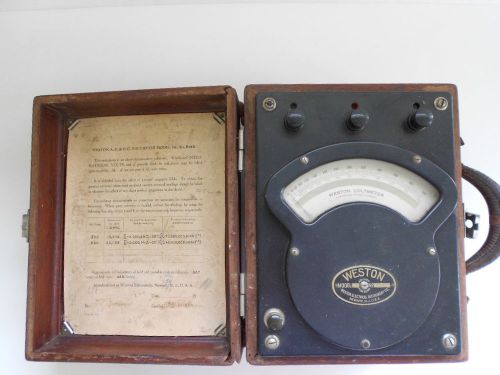 Antique Weston Voltmeter Model 341  circa 1920-1930