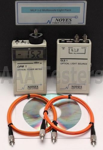 AFL Noyes MLP 1-2 MM Fiber Optic Loss Test Set MLP1-2 OPM 1-2 OLS 1