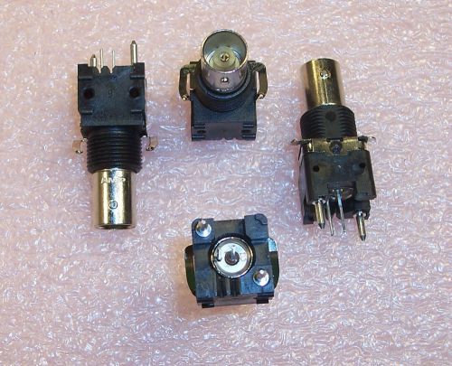 5 pcs 413476-5  AMP BNC JACK DECOUPLER FEMALE 50 Ohm PCB VERTICAL