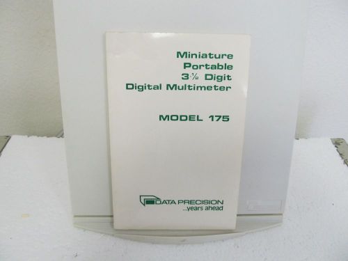 Data precision 175 miniature portable 3-1/2 digit digital multimeter manual for sale