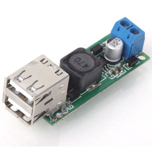 2PCS DIY DC 6~35V to 5V 3A Double USB Voltage Step Down Regulator Module