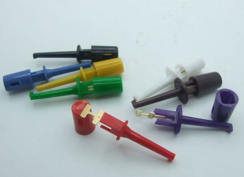32PCS 8 color Test Hook Clip SMD IC SMT Grabbers Test Probes for Tube Testers