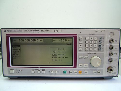 VOR ILS SMT03 SIGNAL GENERATOR ROHDE &amp; SCHWARZ  OPTIONS SM-B8 SM-B6 NEED REPAIR