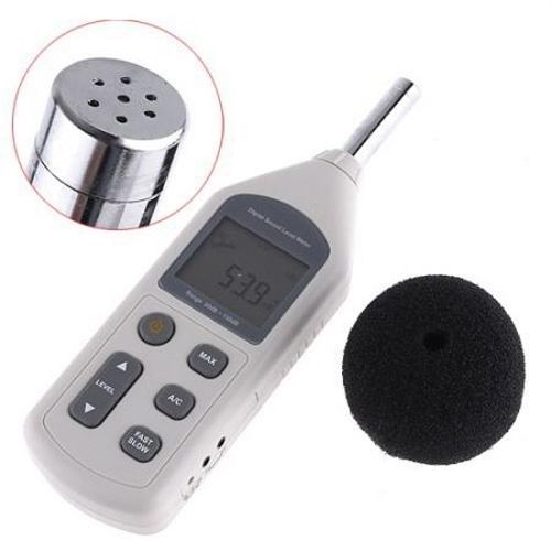 Digital LCD Sound Noise Level Meter Decibel Logger 30-130dB Accurate Measure