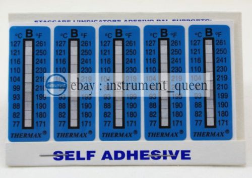 Tmc 10 strips thermax temperature label 10 level range b 77-127°c/171-261°f for sale