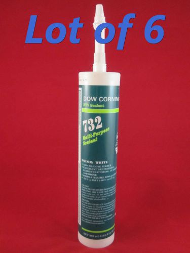 Dow Corning RTV 732 Multi-Purpose Sealant 300mL Tube - Clear Material | Lot of 6