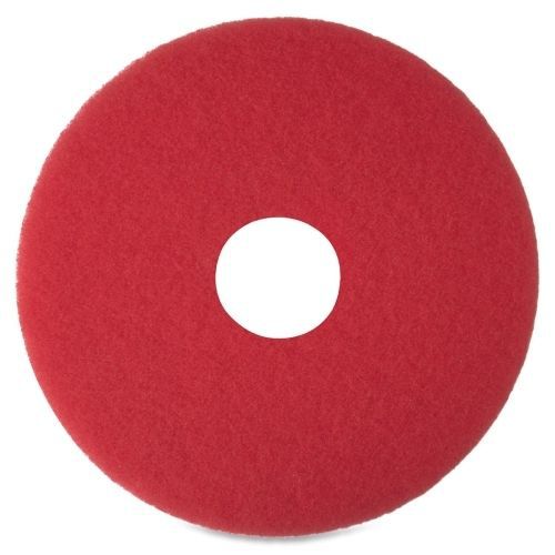 3M Niagara 5100N Floor Buffing Pads - 16&#034; Diameter - 5/Box - Red