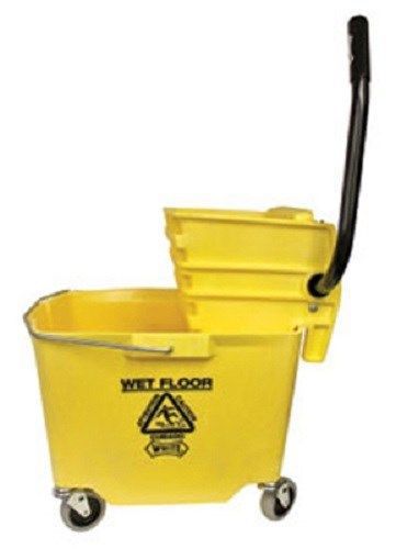 35-Quart Plastic Sidepress Squeeze Wringer &amp; Plastic Bucket Combo