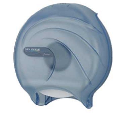 San jamar r2090tbl oceans bath tissue dispenser - arctic blue for sale