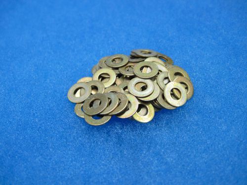 (100) Flat Washers: #6 (3/8&#034; OD x 11/64&#034; ID); Yellow Zinc/Cad Plated Steel