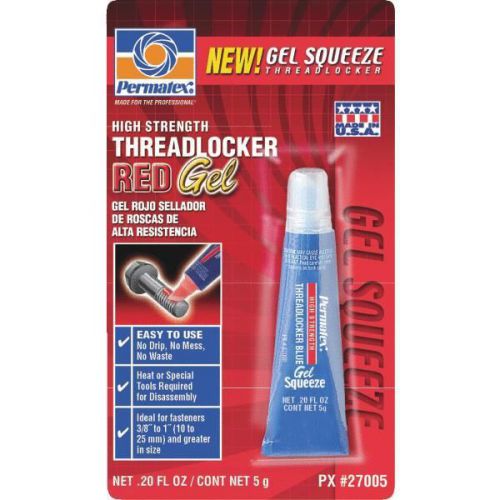 ITW Global Brands 27005 High-Strength Threadlocker-GEL RED HI THREADLOCKER