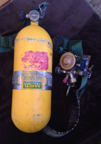 MSA 401 AIR MASK  TANK NICE BREATHING APPARATUS REGULATOR W/ HARNESS