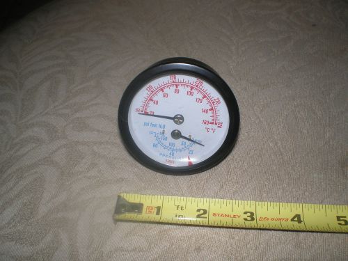 Temperature &amp; Pressure Tridicator Boiler Gauge - hot water system