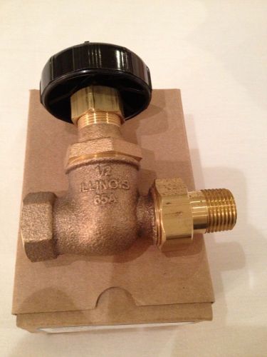 New Watts/Illinois Radiator Supply Valve 1/2 Straight AP 65 Series 0036001