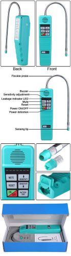 Ac refrigerant gas leakage detector leak tester w/ case for sale