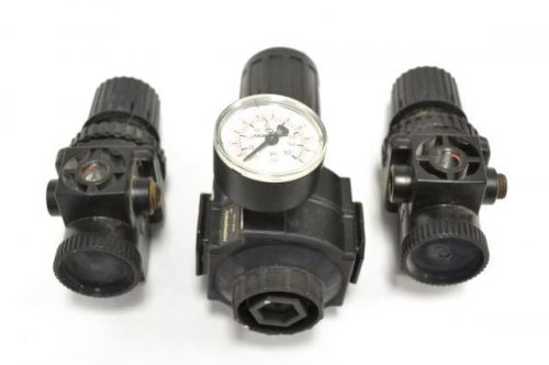 LOT 3 NORGREN ASSORTED PNEUMATIC REGULATOR R74G-4AK-RMG 1/2IN 1/4IN NPT B241858