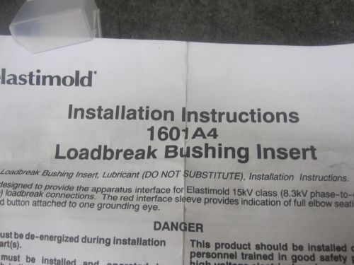 NEW ELASTIMOLD 1601A4 15KV 200A LOADBREAK BUSHING INSERT