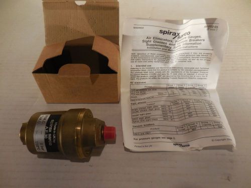 Spirax Sarco AE30 1/2&#034; NPT 0 - 8 Bar Automatic Air Eliminator NEW IN BOX 0170390