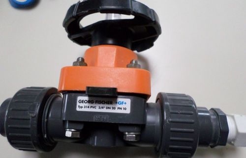 Georg fischer type 314 pvc valve, 3/4&#034; dn 20 pn 10 for sale