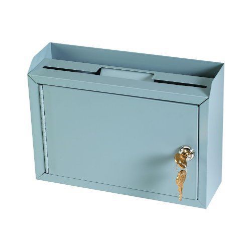 STEELMASTER Multi-Purpose Steel Drop Box  9.75 x 7 x 3 Inches  Gray (22258DBGY)