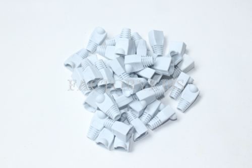 100 Pcs Ethernet CAT5 CAT6 RJ45 Strain Plug Shell Protective Coverings GBW