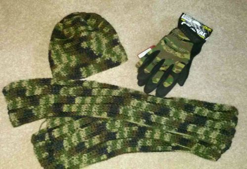 MECHANIX WEAR MG-71-010 Mechanics Gloves with NEW HANDMADE BEANIE and SCARF!