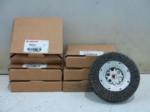 6 ANDERSON 01544 6&#034; MEDIUM CRIMPED WIRE WHEELS, .014 WIRE, 5/8&#034;-1/2&#034; AH