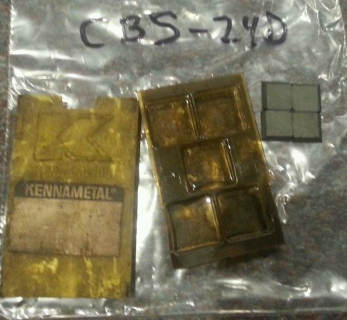 4 KENNAMETAL CARBIDE INSERTS CBS 24D