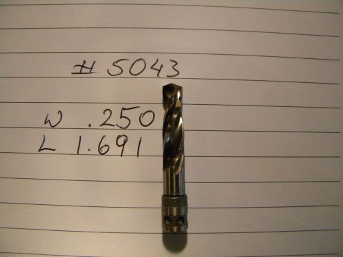 2 NEW Drill Bits #5043 .250 HSS HSCO  Cobalt Aircraft Tools Guhring Made in USA