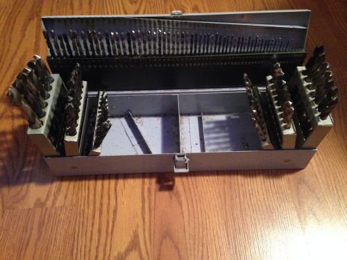 Precision Twist Drill Co. (115) pc. Hig Speed Steel Drill Bit Set in case.