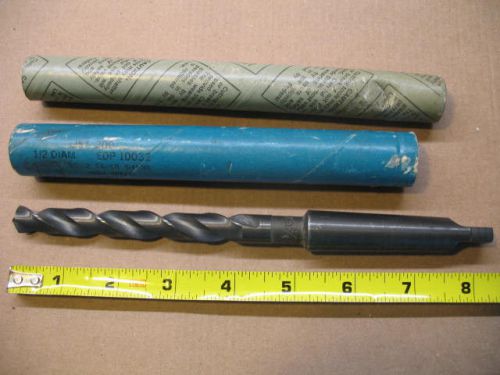 New spiral drill gw morse cutting tools 1/2 2mt taper shank drill hss for sale