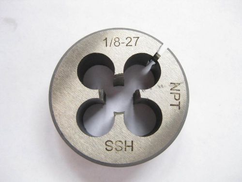 ONE NEW 1/8-27 NPT 1-1/2&#034; ROUND ADJUSTABLE SPLIT PIPE DIE