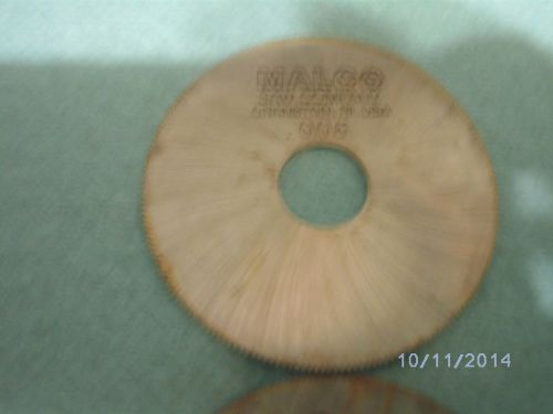 4 MALCO Saw  blades 2&#034; x .006&#034; x 1/2&#034; HSS and 1.1/2 x012 x 1/2