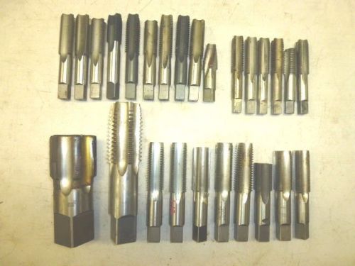 LOT of (26) LARGE ASSORTED THREADING TAPS, RANGE 3/4&#034; to 2-1/4&#034;, MANY UNUSED!