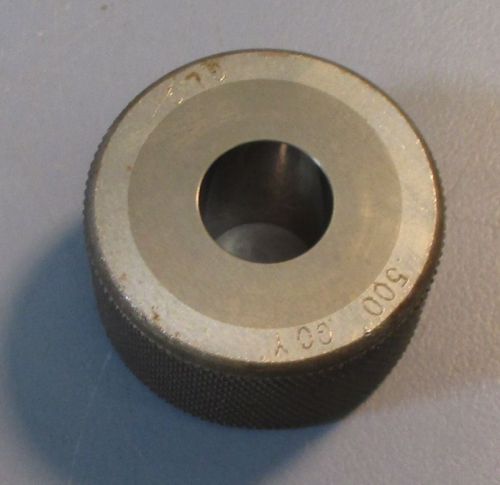 Great Lakes Gauge .500 Go Y Tolerance Ring Gage Used