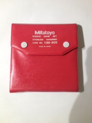 Mitutoyo 186-905 Radius Gage Set. Stainless Hardened