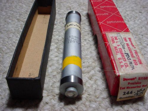 Machinist Tool Starrett Precision End Measuring Rod Metric 100MM