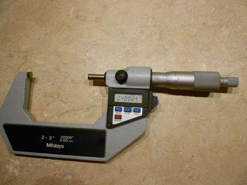 MITUTOYO digital micrometer 2-3 inch/metric SPC. model 293-723