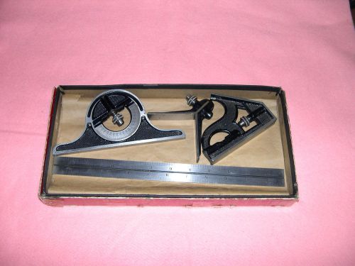 Starrett 12&#034; Blade, 4 Piece combiation Square Set