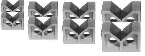 4  PAIRS  2&#034; , 3&#034;,  4&#034; AND 5&#034; CAST IRON  V- BLOCKS SET