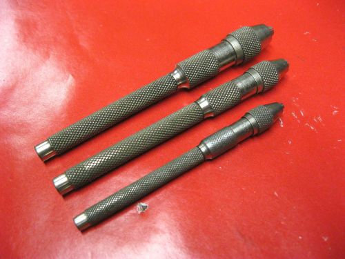 THREE (3)  L.S. STARRETT PIN VISES