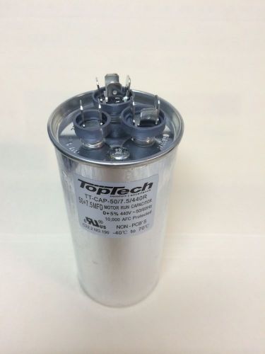 Dual run capacitor 7.5+50 50/7.5 mfd 440v ac motor hvac 370v 440 vac v volts uf for sale