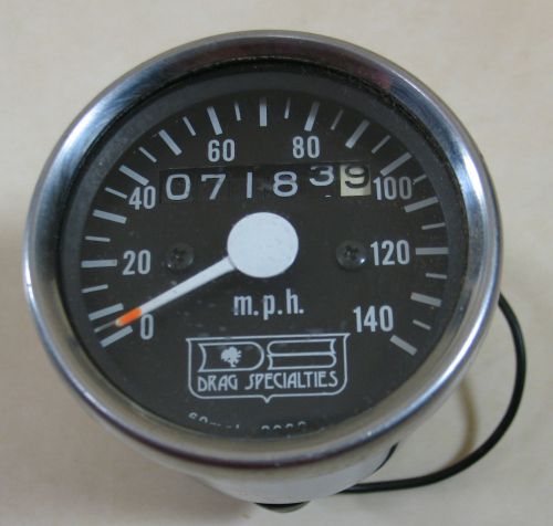 Small Vintage Gray Miles Per Hour Drag Specialties Gauge