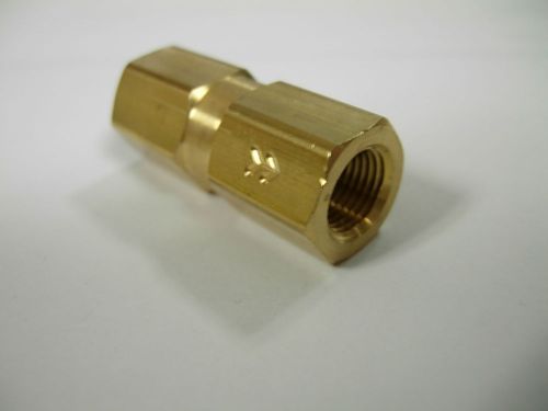 1/8&#034; INLINE CHECK VALVE 3000 MALE x FEMALE NPT BRASS  SPRING LOADED NEW &lt;11ER81