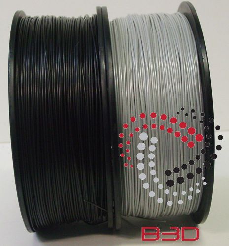 1.75 mm Filament 4 3D Printer. ABS BLACK &amp; SILVER 4 Repraper, Reprap, MakerBot